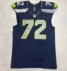 Michael Bennett  72 Signed Authentic 2015 Game Worn Seattle Seahawks Nike Jersey