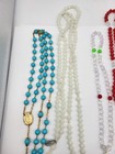 Vintage Catholic Rosary Lot Estate Collection Prayer Beads   Pope Button