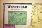 1870 Plat Map  Town Hampden County Massachusetts Little River West Farms Parish