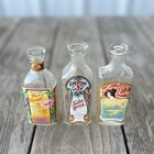 3 Diff Vintage Original Beauty Label Glass Bottles Jb Lynas   Son Prop Display