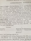 1878 Original Train Report Adirondack Railroad Saratoga Springs North Fork Ny