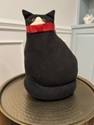 Vtg Bonnie Sewell Designs Chelsie Cat Blk   White Felt Shelf-sitter Exc Cond  