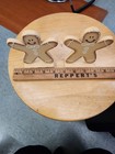 Christmas Wooden Decorative Gingerbread Man Decoration Lot Of 2