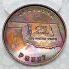 Lucky Penny Souvenir   Novelty Indianhead Coin - Large 2 75 Dia  Oklahoma