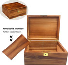 Large Wood Storage Box Decorative Wooden Box With Hinged Lid And Locking Key Pr