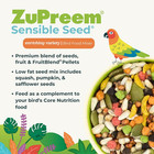 Sensible Seed Bird Food  Cockatiel  Lovebird  Quaker  Small Conure  Seed And Pel