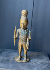 Old Benin Kingdom Lost-wax Bronze     Palace Warrior  Rich Old Patina 11 5 