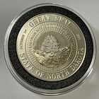 North Dakota State Proof 32 Gram Sterling 92 5  Silver Round Medal Vintage Coin