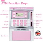 Pink Piggy Bank For Kids  Atm Machine Bank For Real Money With Debit Card  Bi   