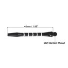 9 Pack 48mm Dart Shafts Medium 2ba Thread Aluminum Dart Stems Black