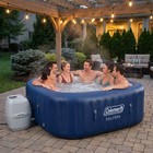 Coleman Atlantis Airjet Square Inflatable Hot Tub With Energysense Cover  Blue