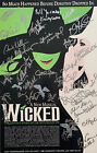Wicked Original Broadway Cast Signed 14x22  Window Card Idina Menzel Chenoweth