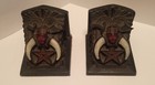 Pair Of Antique 1922 Ronson Bronze Bookends  Masonic Shriner  Classic Art Deco