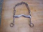 Used Ss Low Port Weymouth  Dressage Bit  4 1 2   Mouth 5  Shanks Stainless Curb