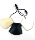 Lil Jumbl Fk025 Baby Teething Pendant Necklace Bpa- Free Cream black white