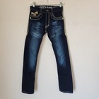 Rock Revival Citronelle Boot Embellished Jeans Zip Stretch Blue Women s 28