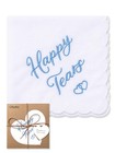 Embroidered Wedding Handkerchief Gift - Something Blue  Artist Design  Perfect F