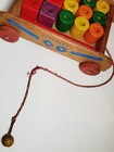Vintage Playskool Wagon Wooden Blocks Pull Toy 17 Blocks Included