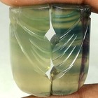 50 70cts 100  Natural Carved Fluorite Pair Fancy Cab Rare Gemstones 11x 26x 07mm