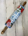 The Pioneer Woman Sweet Rose Floral Gingham Rolling Pin Ceramic Wood Handle