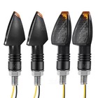 Universal 4pcs Motorcycle Led Turn Signal Indicator Blinker Amber Lights Durable