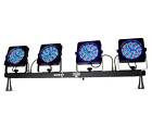 Chauvet 4bar 4 Bar Dmx Led Stage Wash Light System W  Tripod  Case   Footswitch