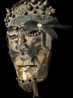 Nepal Tribal Mask Wood Sculpture Figur Ethnographic Wall Statue Folk Decor