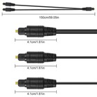 1 To 2 Toslink Digital Optical Splitter 1 Male In 2 Male Out Fiber Optic Audi   