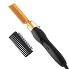 Electric Ceramic Hair Straightener And Curling Iron - Heat Pressing Flat Gold