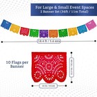 Papel Picado Banner 2-pk - Mexican Party Banners - Fiesta Party Decorations     