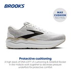 Brooks Men   s Ghost Max 2 Neutral Running   Walking Shoe - White pelican oyster -