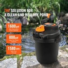 Pond Pressure Bio Filter 1600gal 1580gph Koi Pond Filter With 13w Uv Light