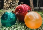 Two Holiballs Large Inflatable Ornaments 18  Large - Free Shipping