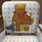 Vintage Graco Tot-loc Portable Hook On Table Chair High Seat Teddy Bear 1980s