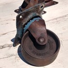Bond 3160 Tobacco Dolly Set Of 4 Matching Cast Pivoting Steel Wheels Antique