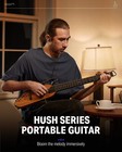 Donner Hush    I Acoustic Electric Guitar Mahogany Perform Travel With Earphone