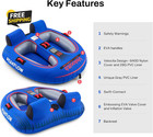 2 Person Towable Tube Boat Inflatable Towable Water Tube Lake Ocean 65x60in