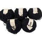 Debbie Bliss Lot Of 5 Merino Wool cotton Yarn Skeins Black 50g Ea Italy New Read
