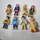 Playmobil Figures Lot Of 10  8 People 1 Hammerhead Shark And 1 Horse