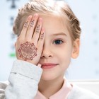 Xmasir Henna Temporary Tattoo Stickers For Kid  12 Pair Hands Tattoo Brown Bo   