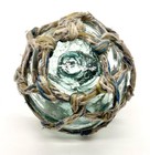 Japanese Glass Fishing Net Float Ball Buoy   3    Blue   Vintage