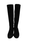 Delman Women s Round Toe Suede Flat Knee High Boots Black Size 8 5