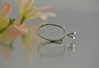 Sterling Silver Fancy Oval Cabochon Pre-notched Pendant Setting  13x11-50x40mm 