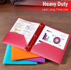 Letter Size 5 Bright Colors  Heavy Duty Plastic File Folders For Documents