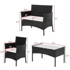 8 Pcs Rattan Patio Wicker Furniture Set Cushioned Sofa Outdoor With Coffee Table