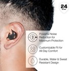 Axil X20 Ear Plugs Blue Noise Reduction Hearing Protection Reusable 24db Case