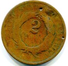 1868 Two Cent Piece     Clear Date   
