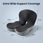 Memory Foam Seat Cushion W lumbar Support Pillow For Back   Sciatica Pain Relief