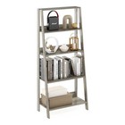 5-tier Ladder Bookcase Display Shelf  French Oak