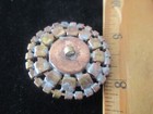 Xl Gorgeous Czech Vintage Glass Rhinestone Button  Crystal   Pink W c White Moon